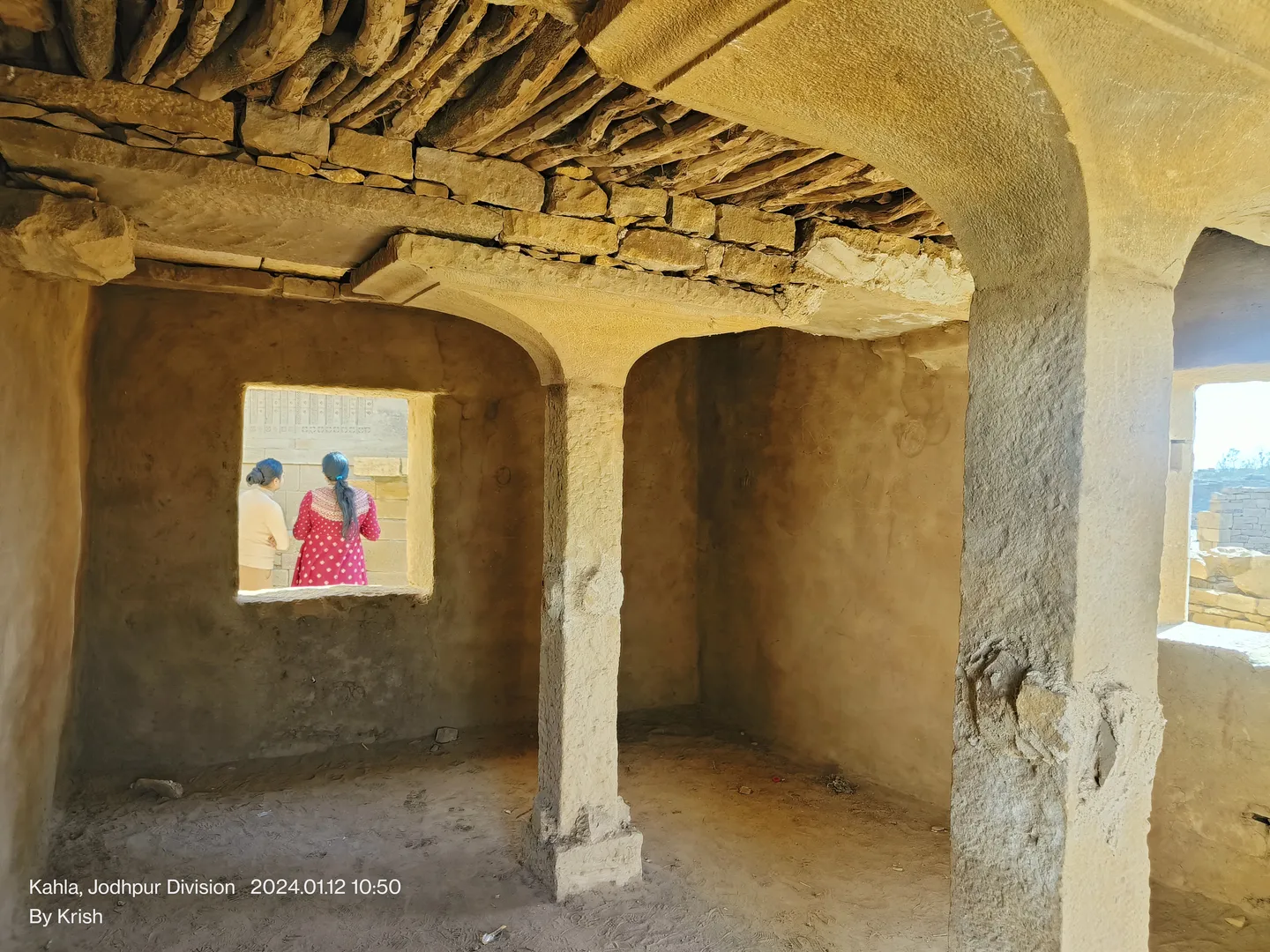 Sandstone ruins in the abandoned village of Kuldhara
